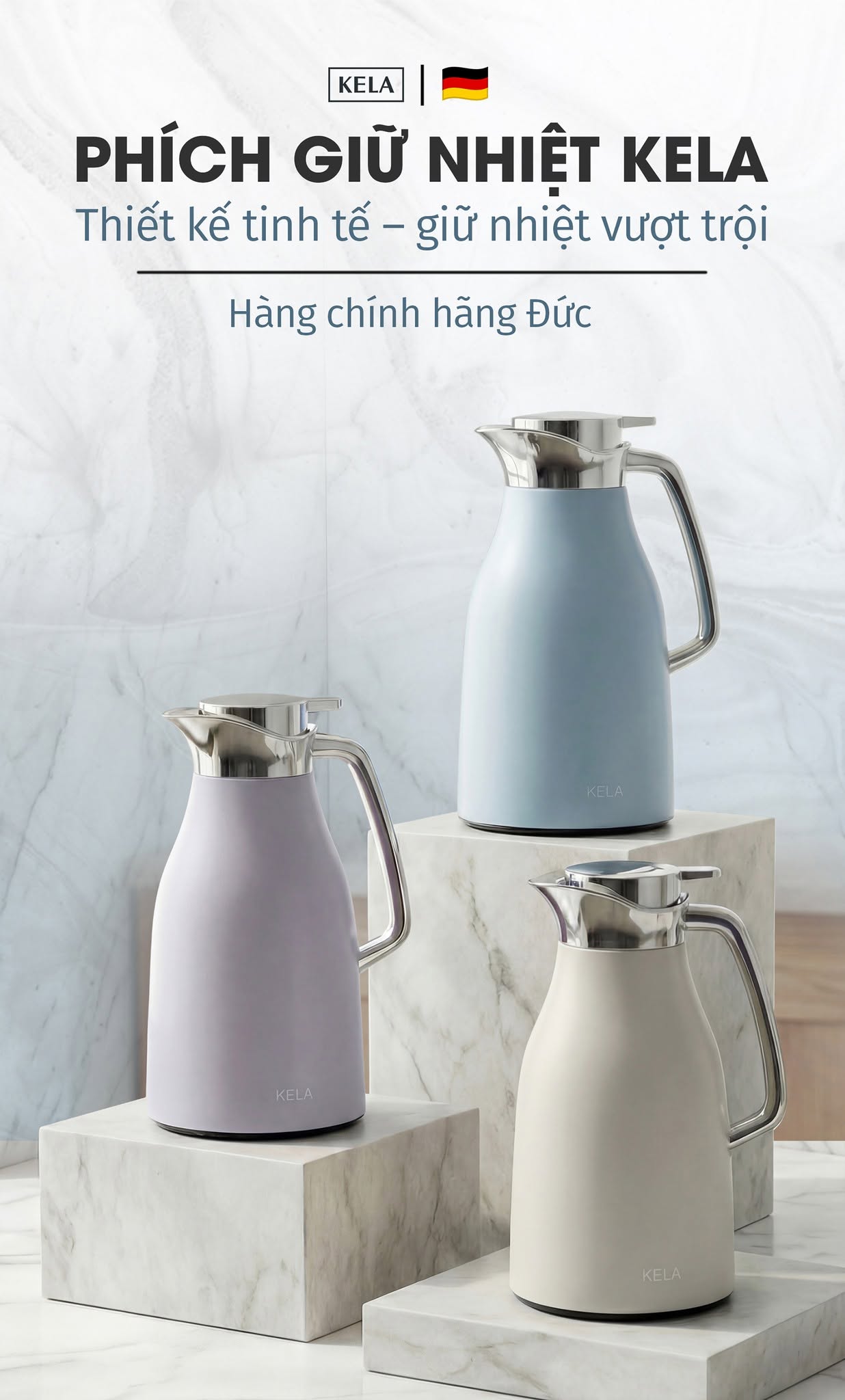 Phích giữ nhiệt, phích nước nóng chính hãng KELA, dung tích 2L - Ảnh 2